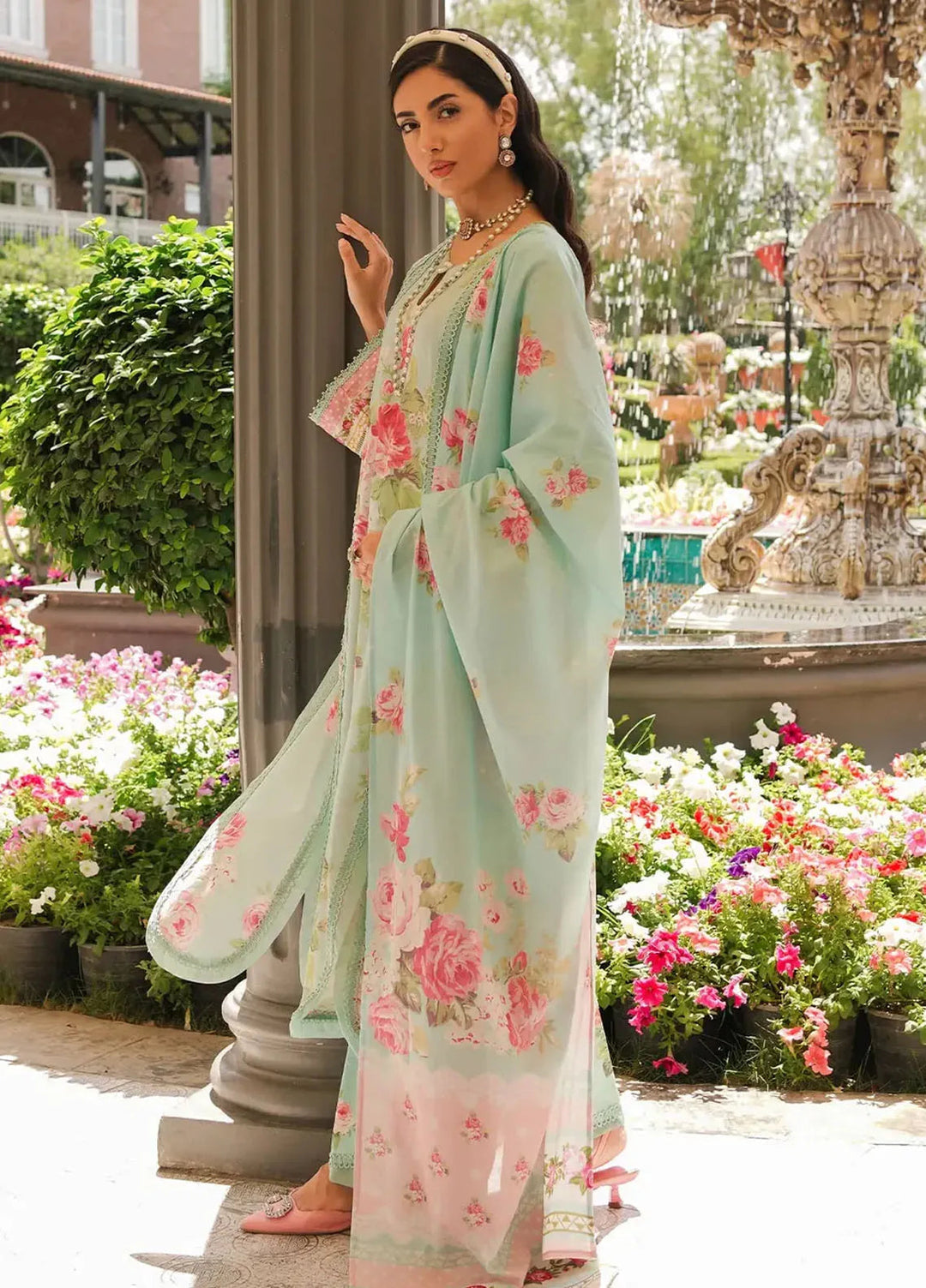 Elaf Printed Lawn Suits Unstitched 3 Piece EF24PL EEP-01A Frostie