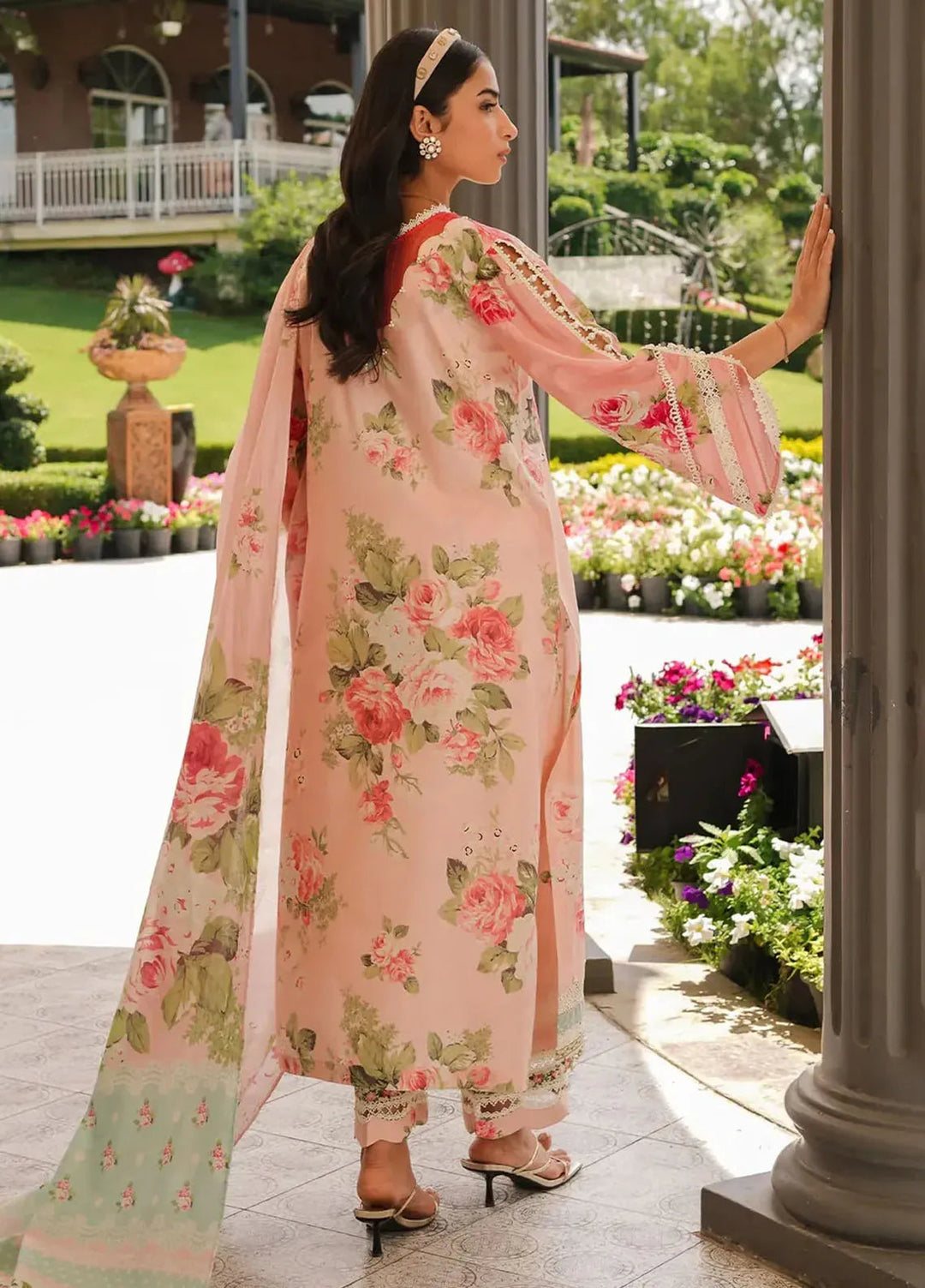 Elaf Printed Lawn Suits Unstitched 3 Piece EF24PL EEP-01B Petal Pulse