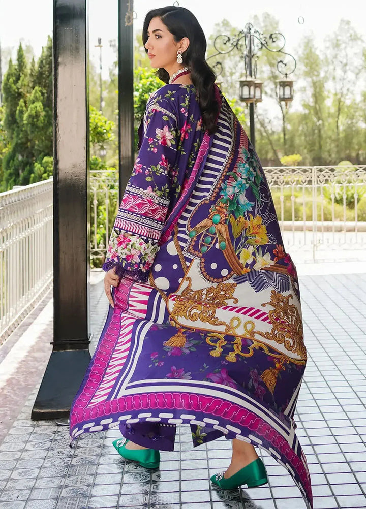 Elaf Printed Lawn Suits Unstitched 3 Piece EF24PL EEP-02B Bloomie