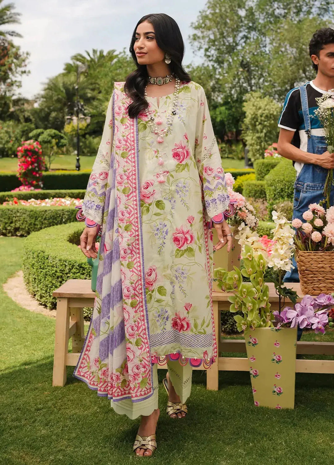 Elaf Printed Lawn Suits Unstitched 3 Piece EF24PL EEP-03B Meadow Magic