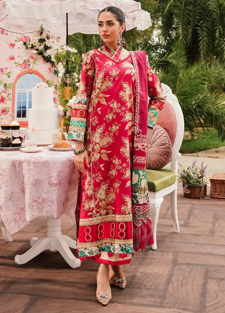 Elaf Printed Lawn Suits Unstitched 3 Piece EF24PL EEP-04A Flores de Amor