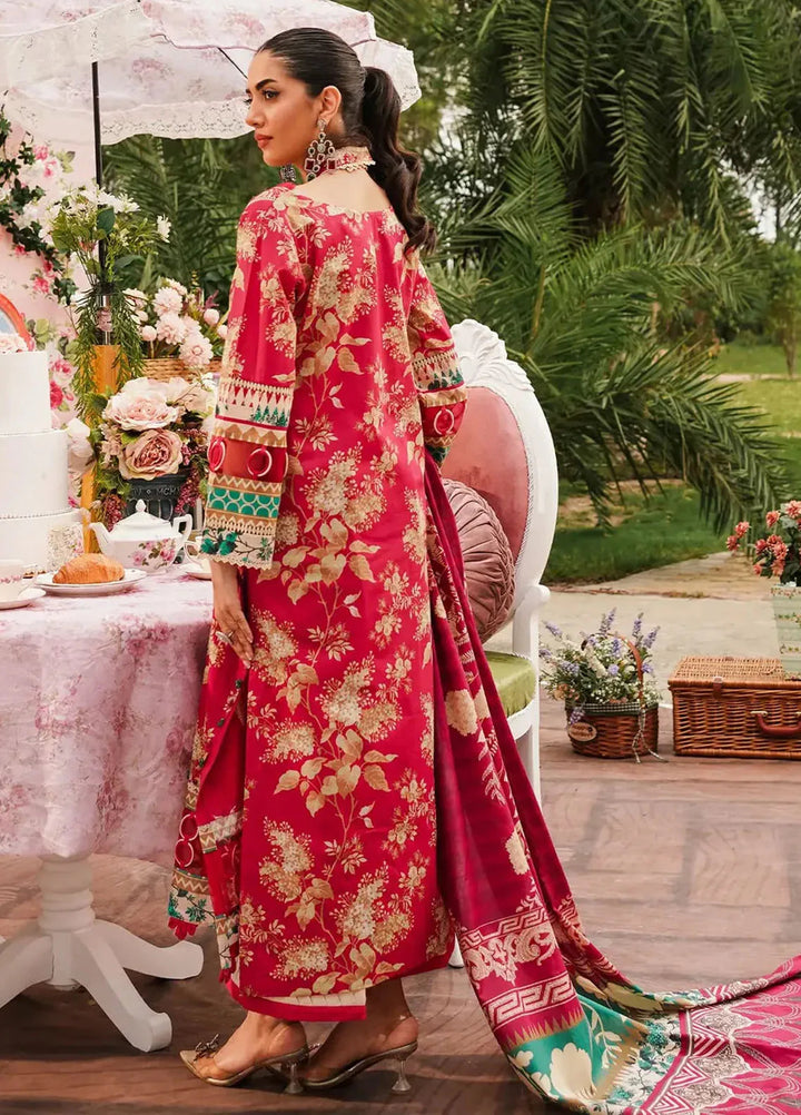 Elaf Printed Lawn Suits Unstitched 3 Piece EF24PL EEP-04A Flores de Amor