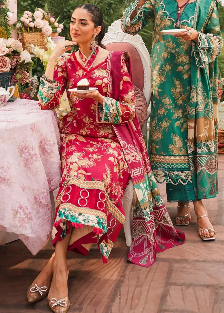 Elaf Printed Lawn Suits Unstitched 3 Piece EF24PL EEP-04A Flores de Amor