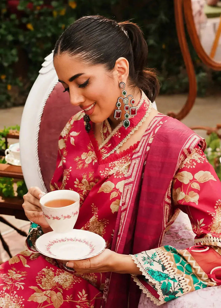 Elaf Printed Lawn Suits Unstitched 3 Piece EF24PL EEP-04A Flores de Amor