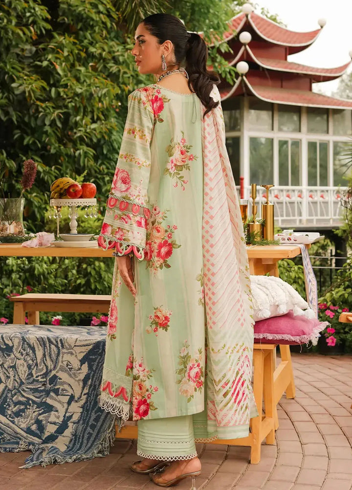 Elaf Printed Lawn Suits Unstitched 3 Piece EF24PL EEP-05A Mint To Be