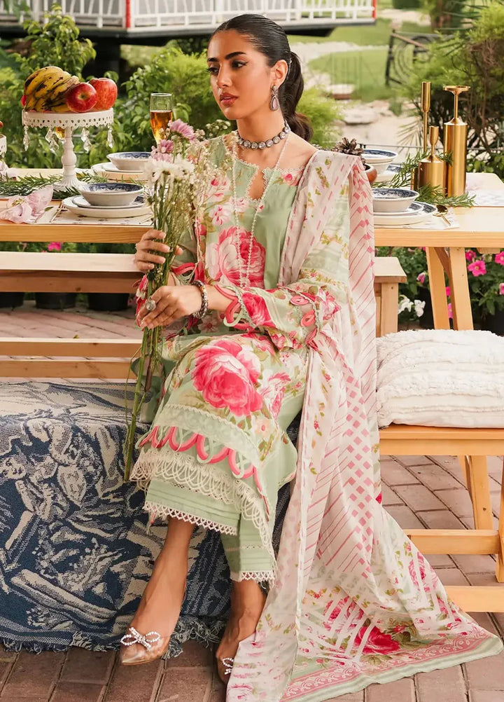 Elaf Printed Lawn Suits Unstitched 3 Piece EF24PL EEP-05A Mint To Be