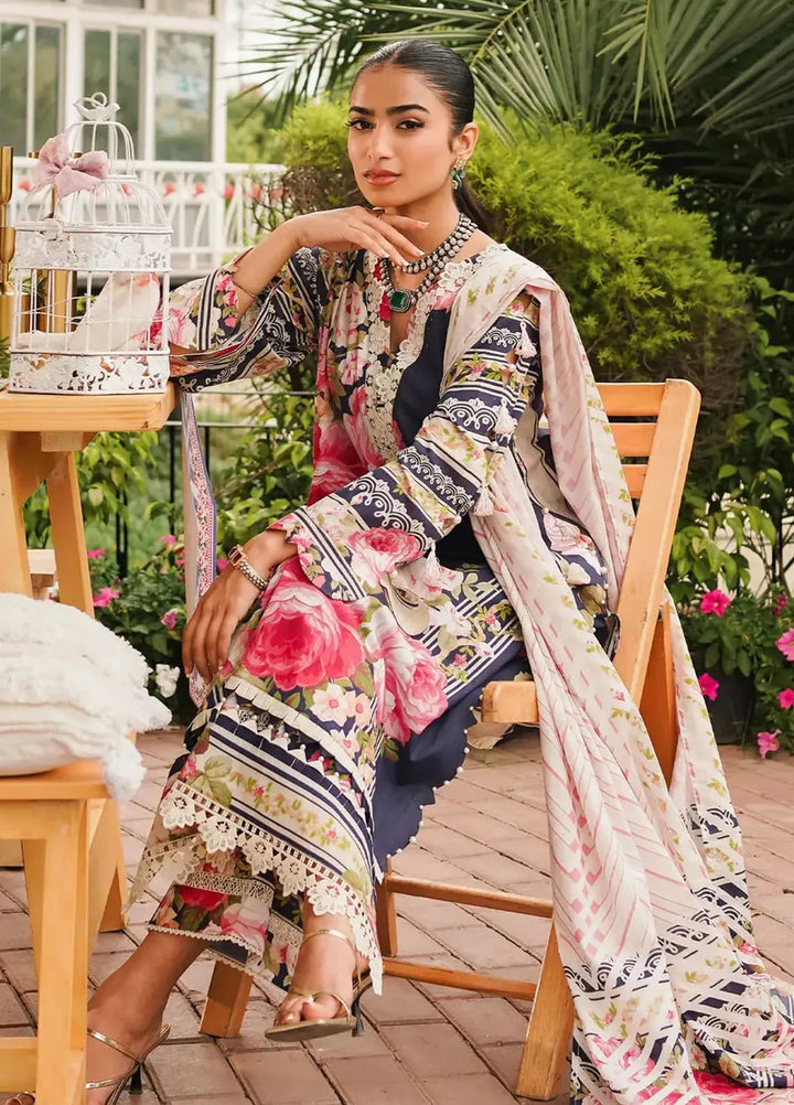 Elaf Printed Lawn Suits Unstitched 3 Piece EF24PL EEP-05B Amica