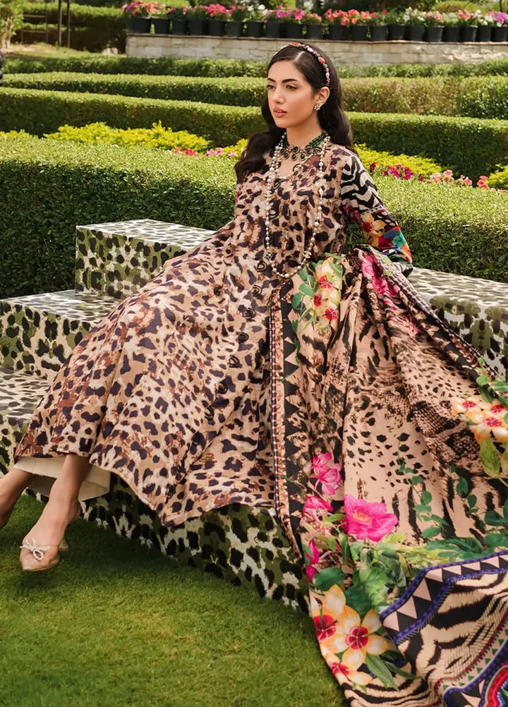 Elaf Printed Lawn Suits Unstitched 3 Piece EF24PL EEP-06A Menagerie
