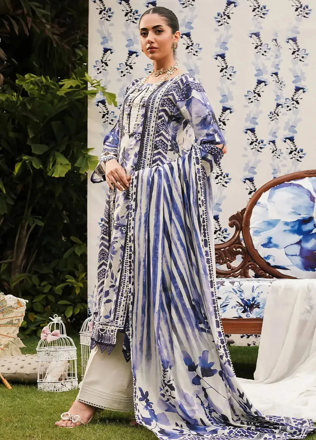 Elaf Printed Lawn Suits Unstitched 3 Piece EF24PL EEP-07A Shadow Sisters