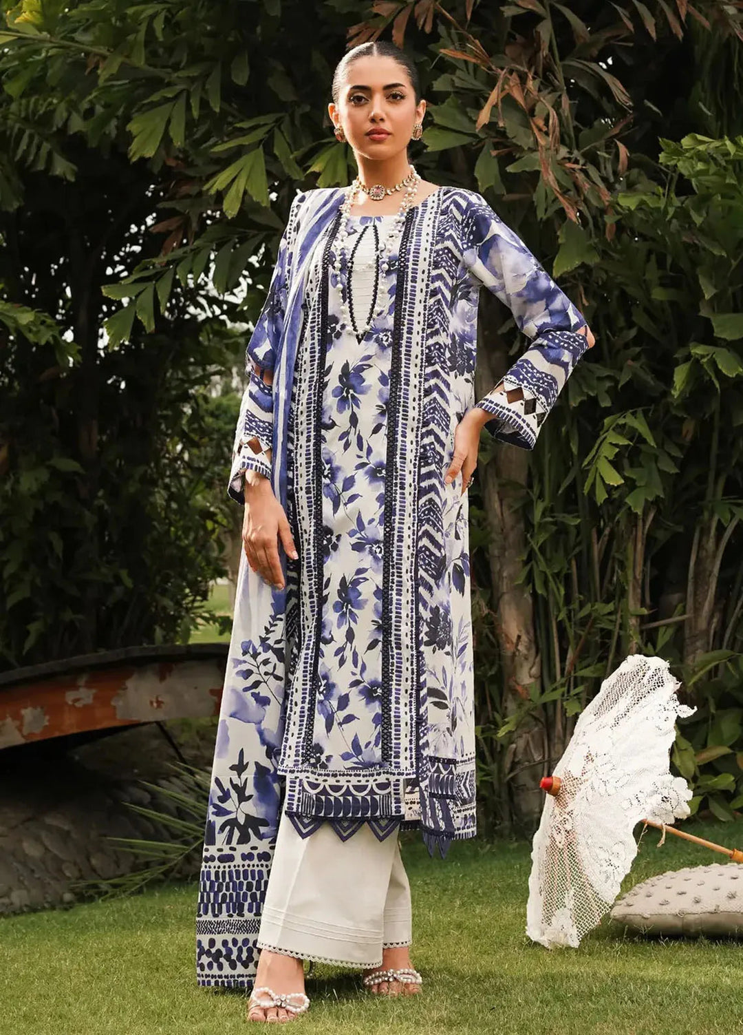 Elaf Printed Lawn Suits Unstitched 3 Piece EF24PL EEP-07A Shadow Sisters