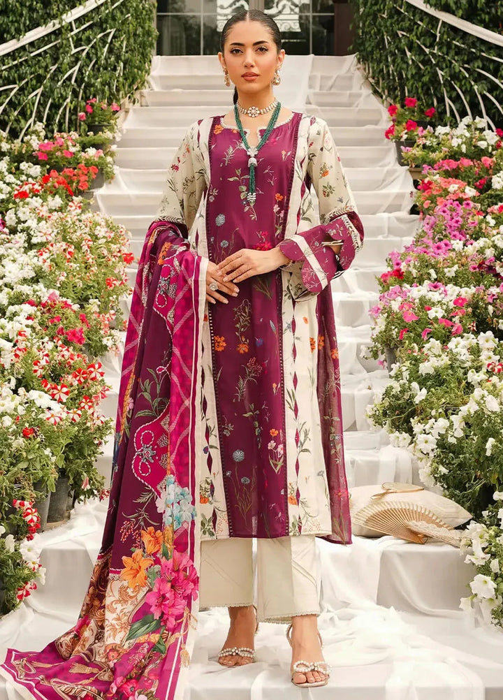 Elaf Printed Lawn Suits Unstitched 3 Piece EF24PL EEP-08A Twilight Ties
