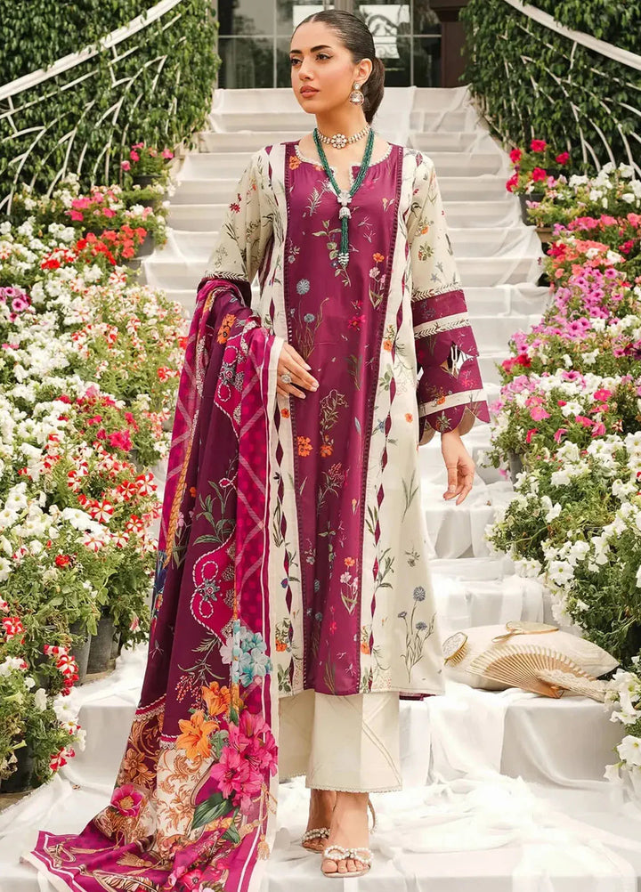 Elaf Printed Lawn Suits Unstitched 3 Piece EF24PL EEP-08A Twilight Ties