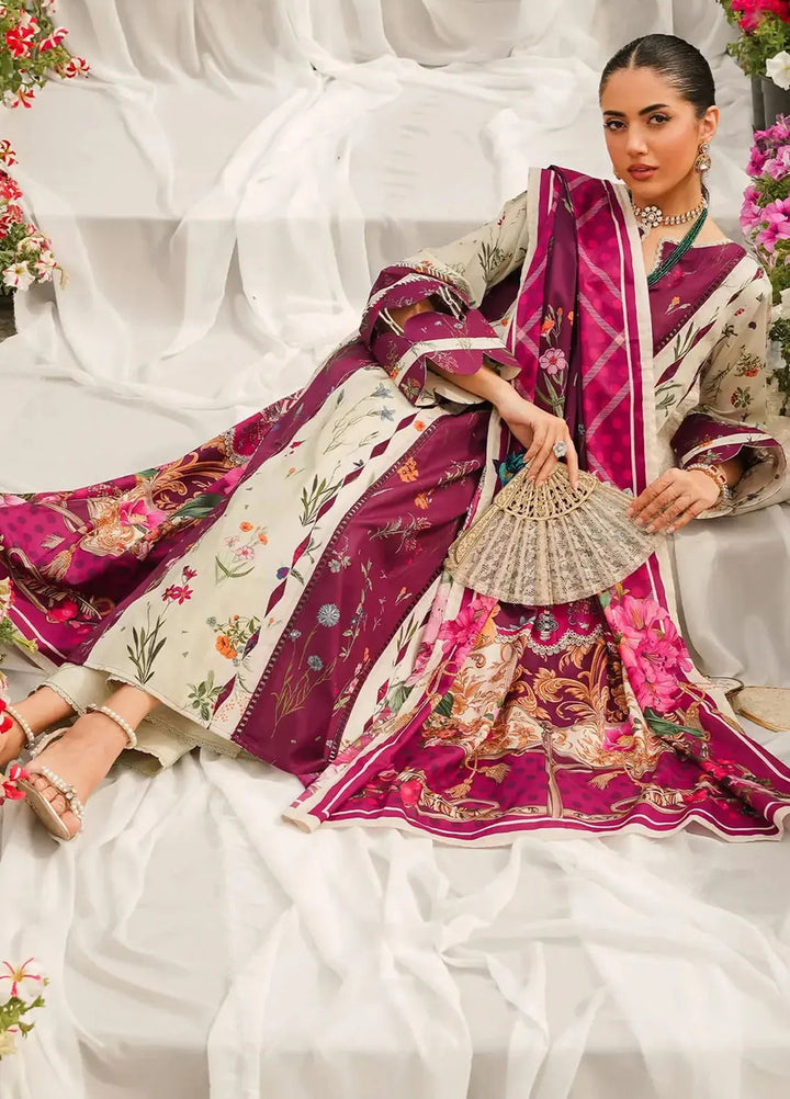 Elaf Printed Lawn Suits Unstitched 3 Piece EF24PL EEP-08A Twilight Ties