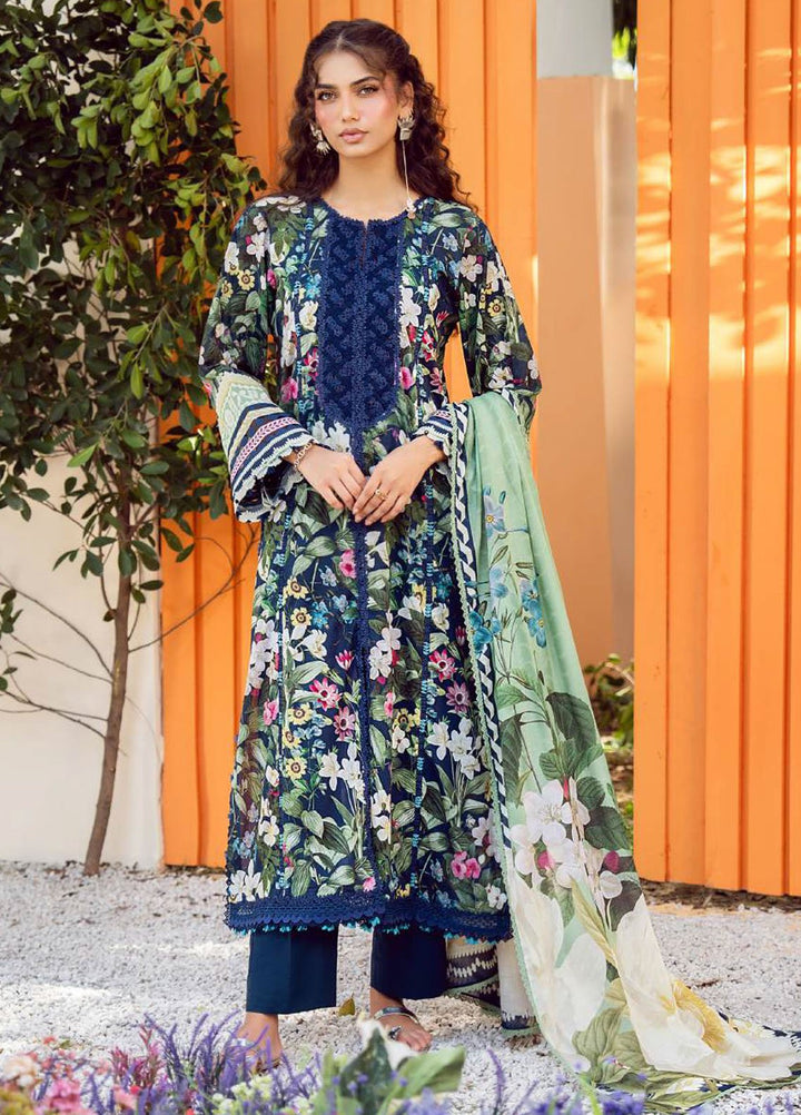 Elaf Printed Lawn Suits Unstitched 3 Piece EF25EP EPS-1 A - Summer Collection