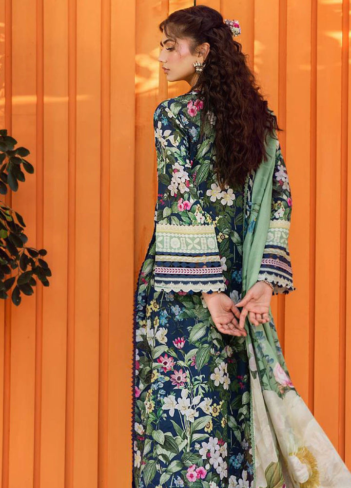 Elaf Printed Lawn Suits Unstitched 3 Piece EF25EP EPS-1 A - Summer Collection