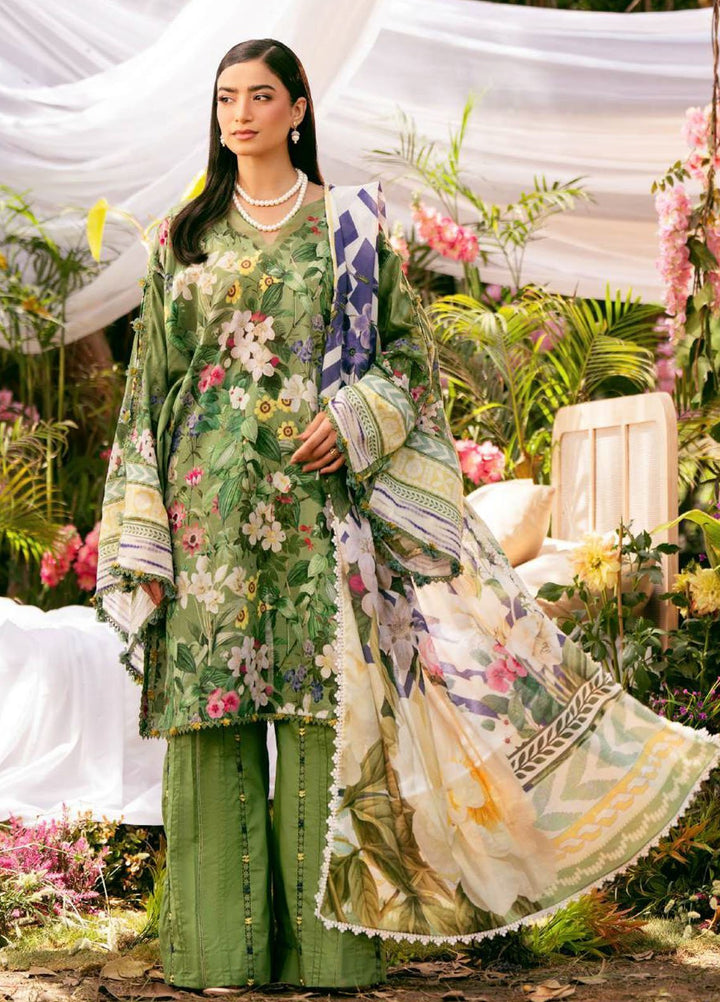 Elaf Printed Lawn Suits Unstitched 3 Piece EF25EP EPS-1 B - Summer Collection