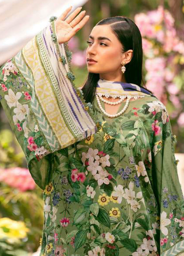 Elaf Printed Lawn Suits Unstitched 3 Piece EF25EP EPS-1 B - Summer Collection
