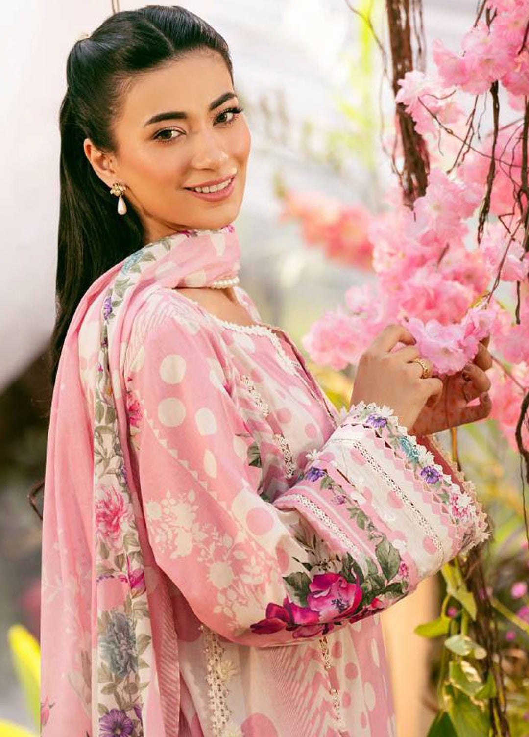 Elaf Printed Lawn Suits Unstitched 3 Piece EF25EP EPS-2 A - Summer Collection