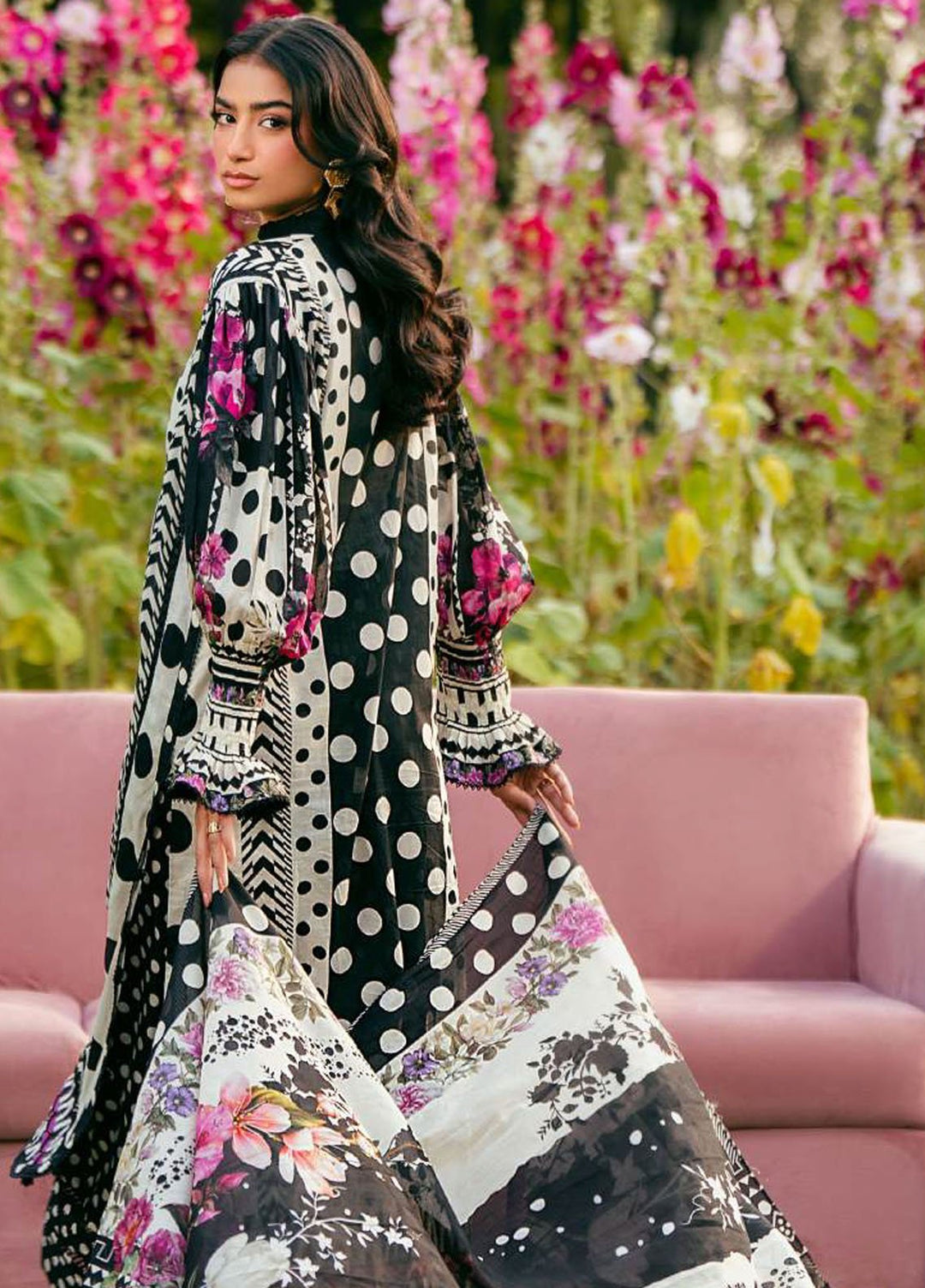 Elaf Printed Lawn Suits Unstitched 3 Piece EF25EP EPS-2 B - Summer Collection