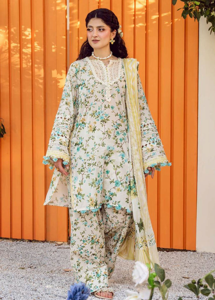 Elaf Printed Lawn Suits Unstitched 3 Piece EF25EP EPS-3 A - Summer Collection