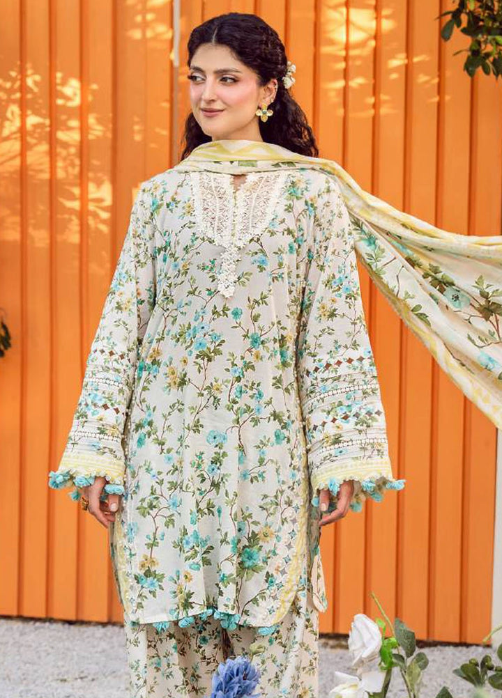 Elaf Printed Lawn Suits Unstitched 3 Piece EF25EP EPS-3 A - Summer Collection