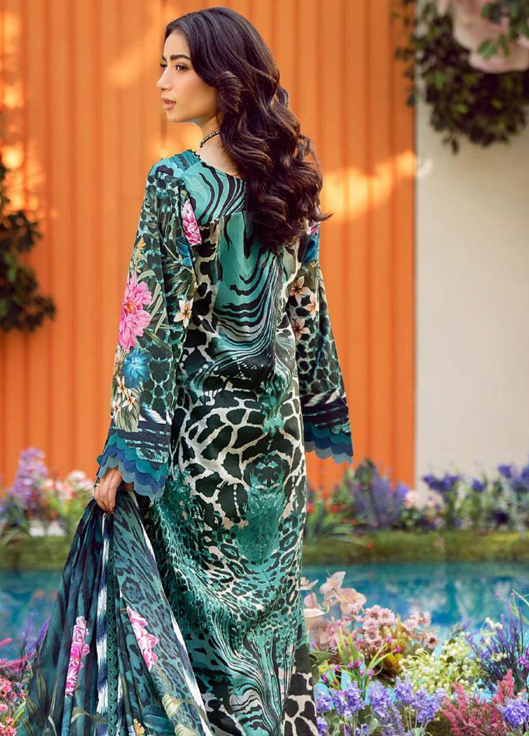 Elaf Printed Lawn Suits Unstitched 3 Piece EF25EP EPS-4 A - Summer Collection