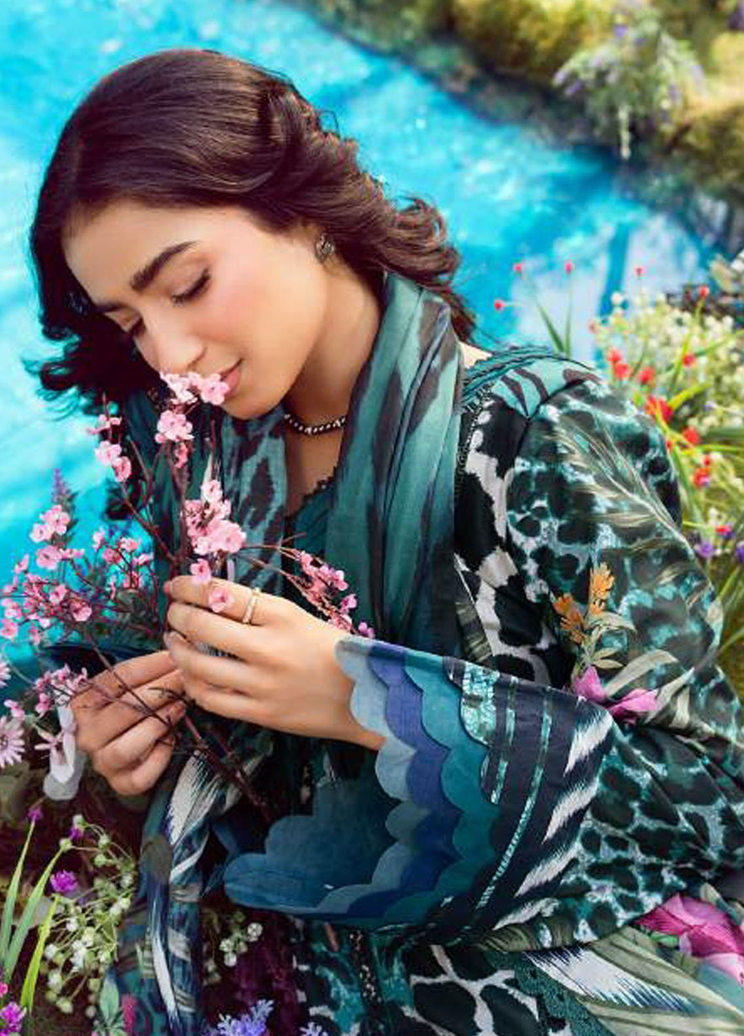 Elaf Printed Lawn Suits Unstitched 3 Piece EF25EP EPS-4 A - Summer Collection