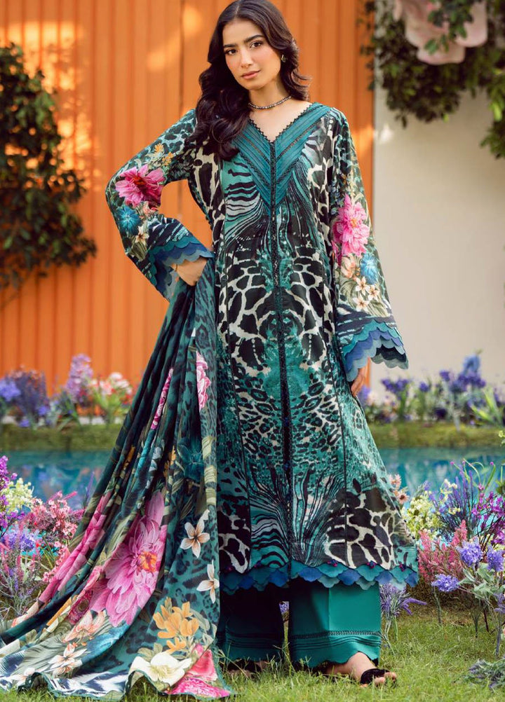 Elaf Printed Lawn Suits Unstitched 3 Piece EF25EP EPS-4 A - Summer Collection