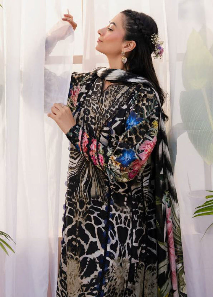 Elaf Printed Lawn Suits Unstitched 3 Piece EF25EP EPS-4 B - Summer Collection