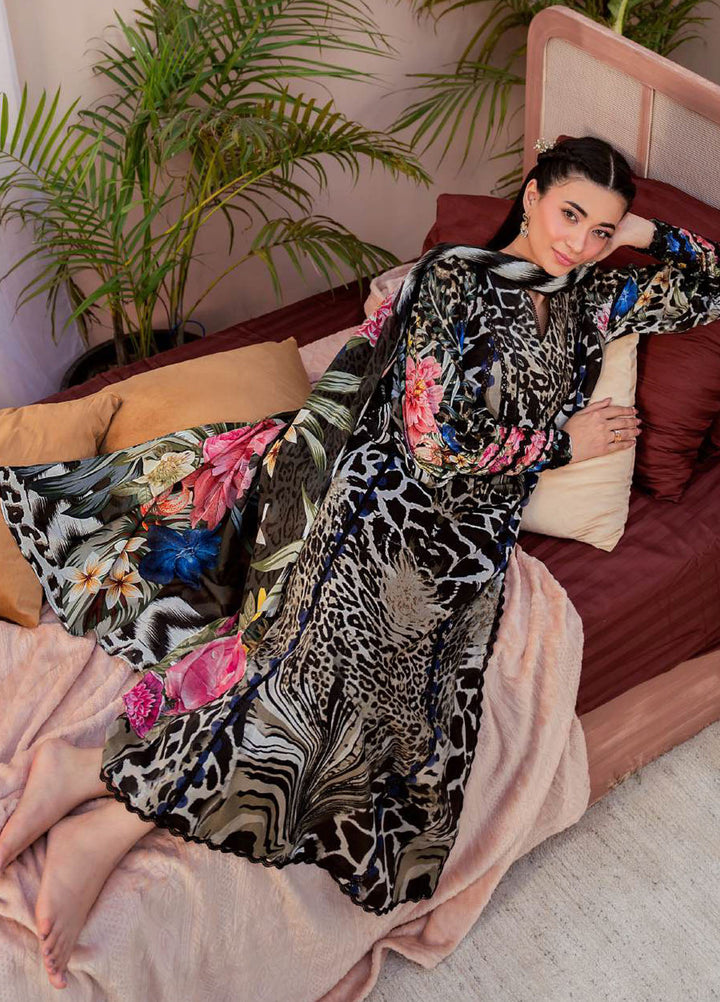 Elaf Printed Lawn Suits Unstitched 3 Piece EF25EP EPS-4 B - Summer Collection