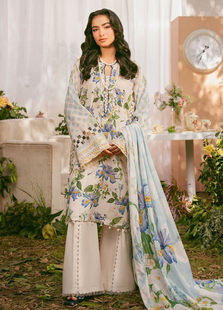 Elaf Printed Lawn Suits Unstitched 3 Piece EF25EP EPS-6 A - Summer Collection