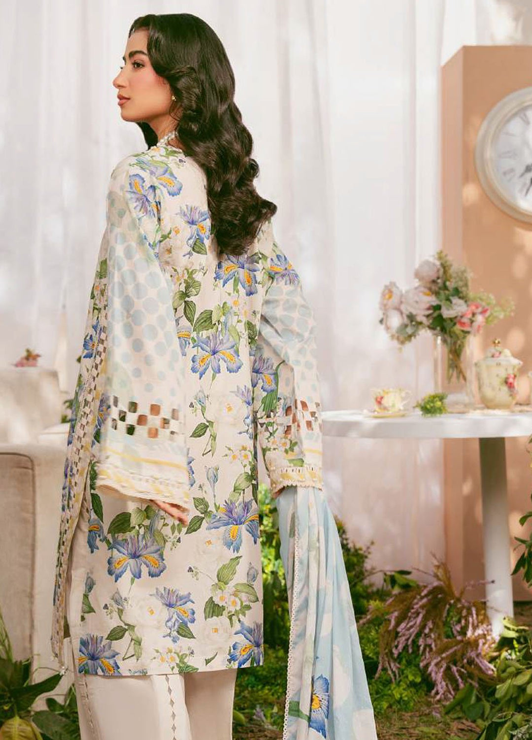 Elaf Printed Lawn Suits Unstitched 3 Piece EF25EP EPS-6 A - Summer Collection