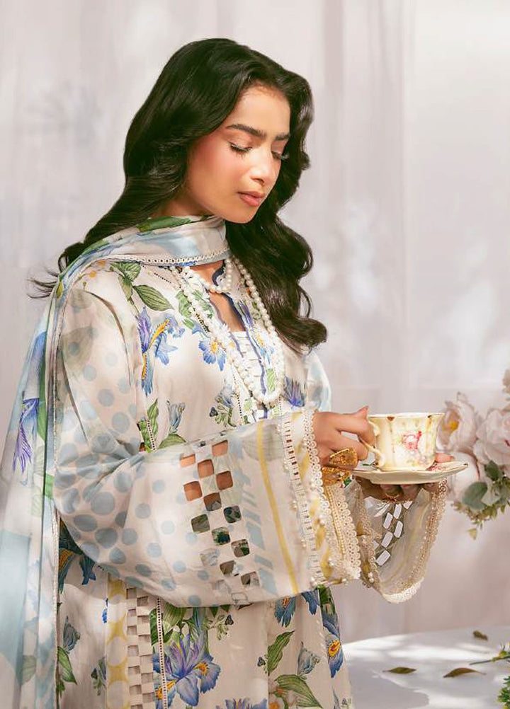 Elaf Printed Lawn Suits Unstitched 3 Piece EF25EP EPS-6 A - Summer Collection
