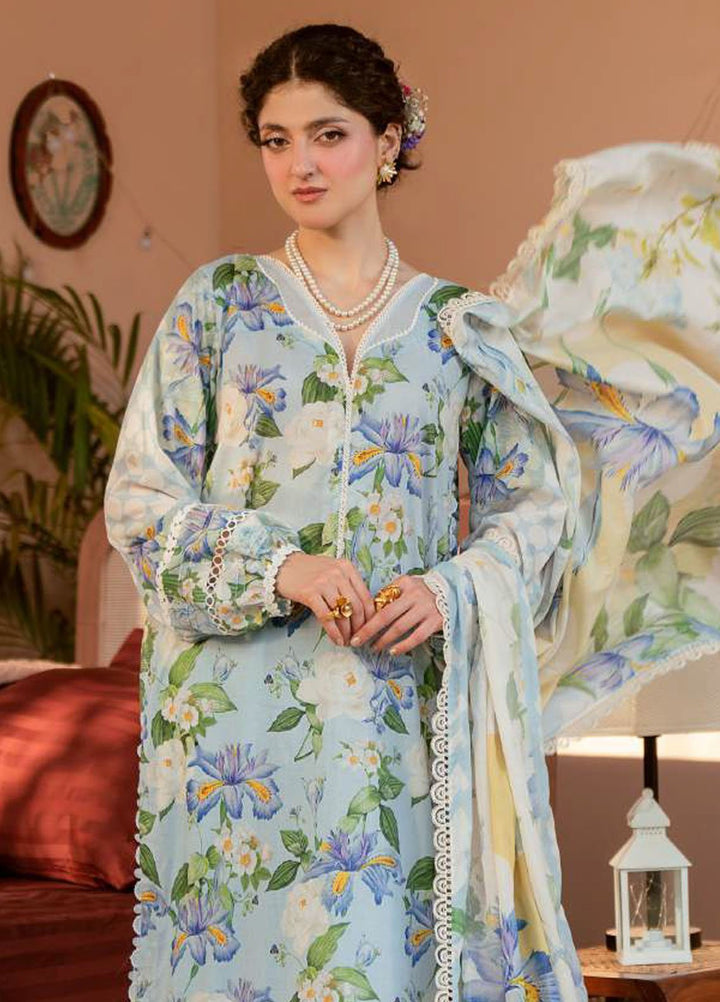 Elaf Printed Lawn Suits Unstitched 3 Piece EF25EP EPS-6 B - Summer Collection