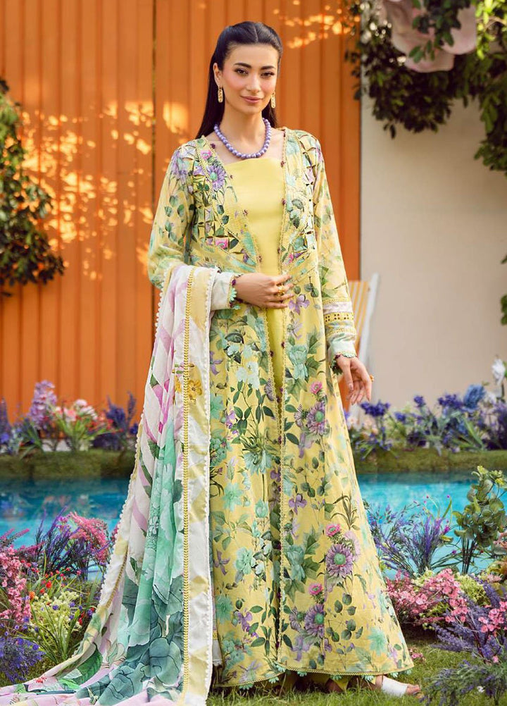 Elaf Printed Lawn Suits Unstitched 3 Piece EF25EP EPS-7 A - Summer Collection