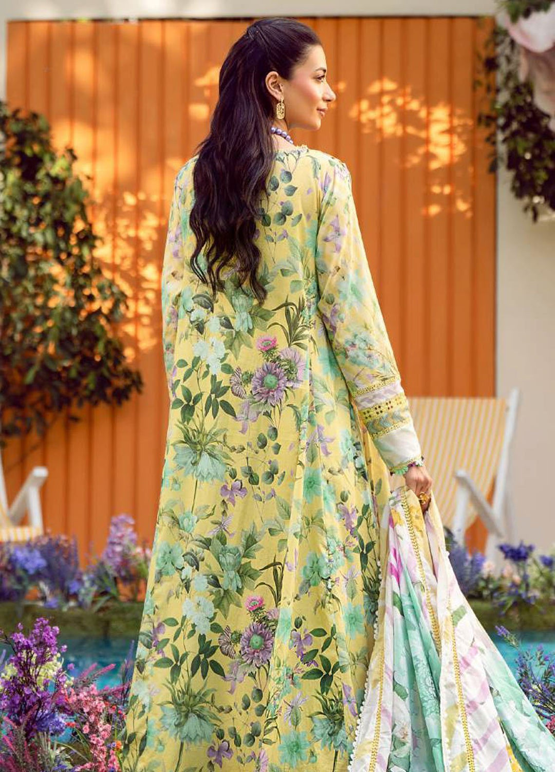 Elaf Printed Lawn Suits Unstitched 3 Piece EF25EP EPS-7 A - Summer Collection