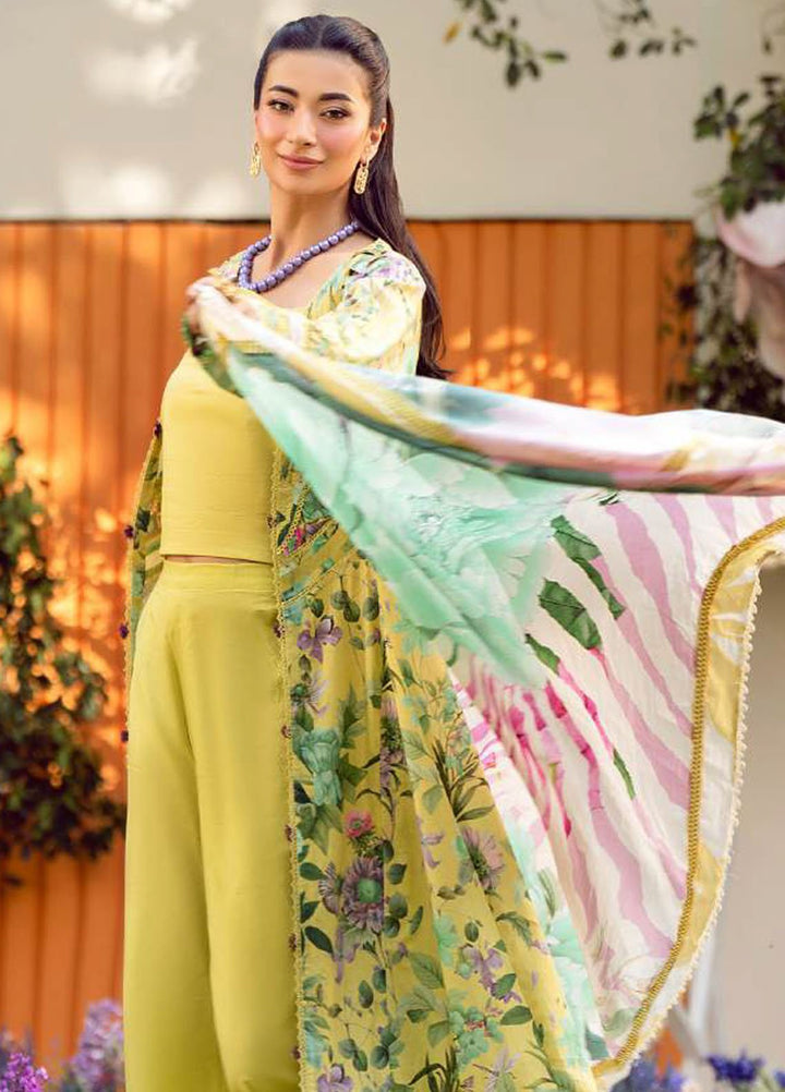 Elaf Printed Lawn Suits Unstitched 3 Piece EF25EP EPS-7 A - Summer Collection