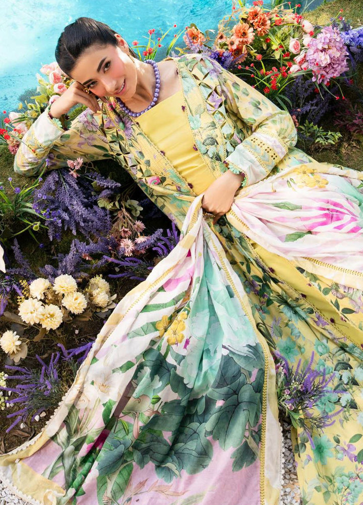 Elaf Printed Lawn Suits Unstitched 3 Piece EF25EP EPS-7 A - Summer Collection