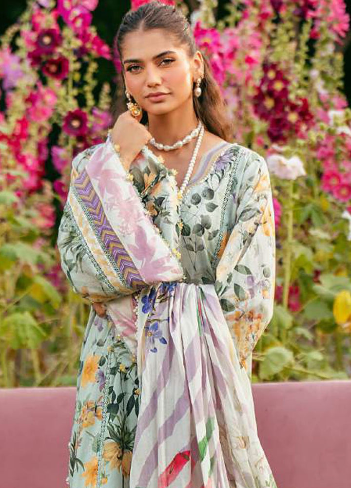 Elaf Printed Lawn Suits Unstitched 3 Piece EF25EP EPS-7 B - Summer Collection
