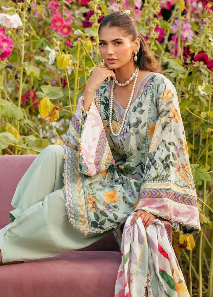 Elaf Printed Lawn Suits Unstitched 3 Piece EF25EP EPS-7 B - Summer Collection