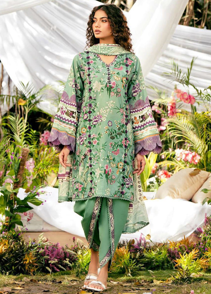 Elaf Printed Lawn Suits Unstitched 3 Piece EF25EP EPS-8 A - Summer Collection