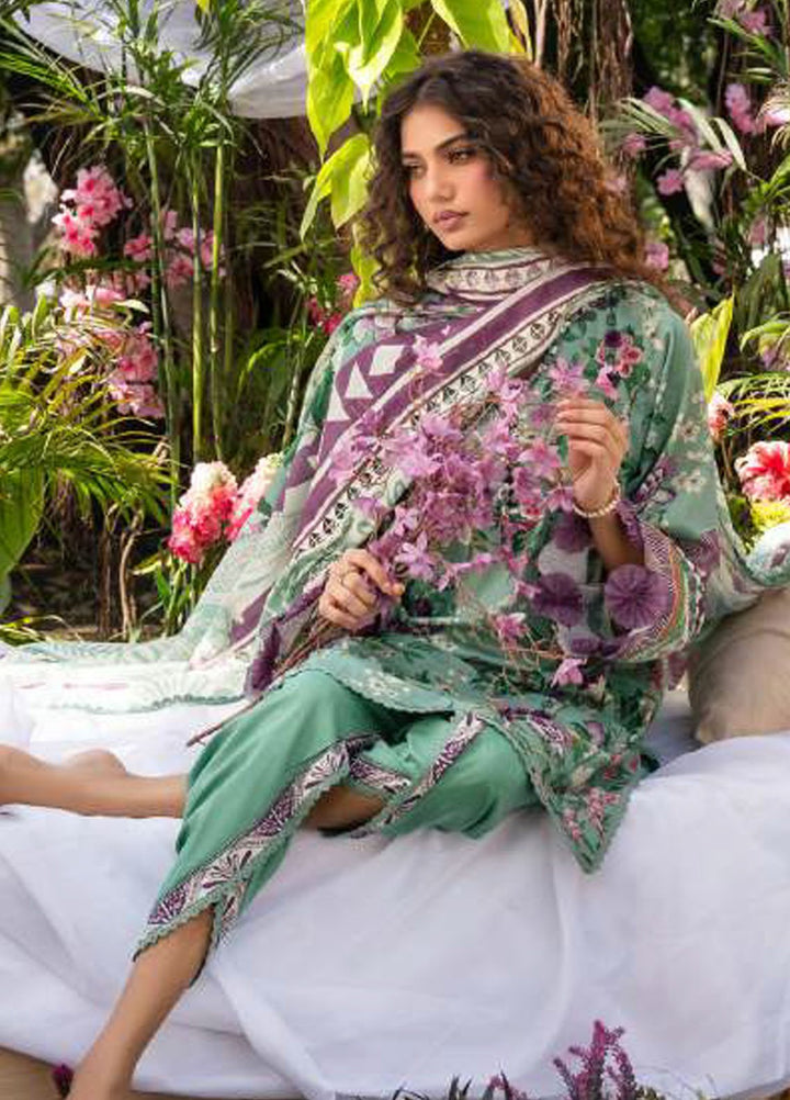 Elaf Printed Lawn Suits Unstitched 3 Piece EF25EP EPS-8 A - Summer Collection
