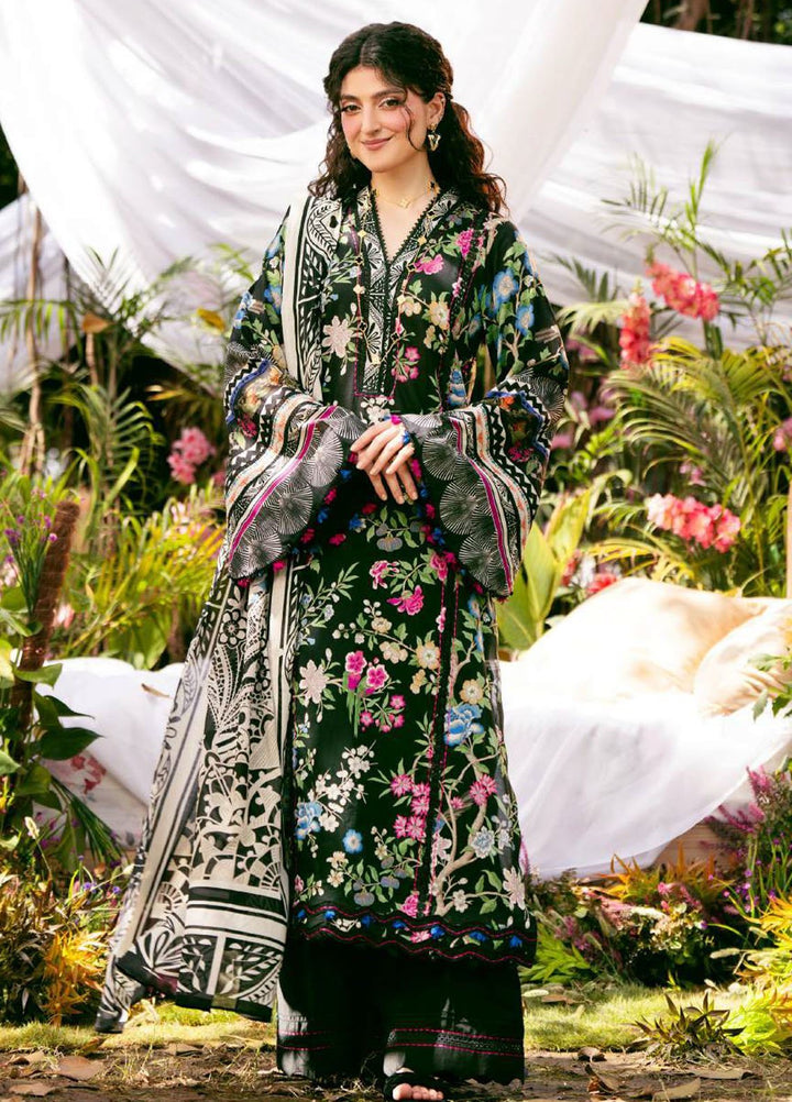 Elaf Printed Lawn Suits Unstitched 3 Piece EF25EP EPS-8 B - Summer Collection