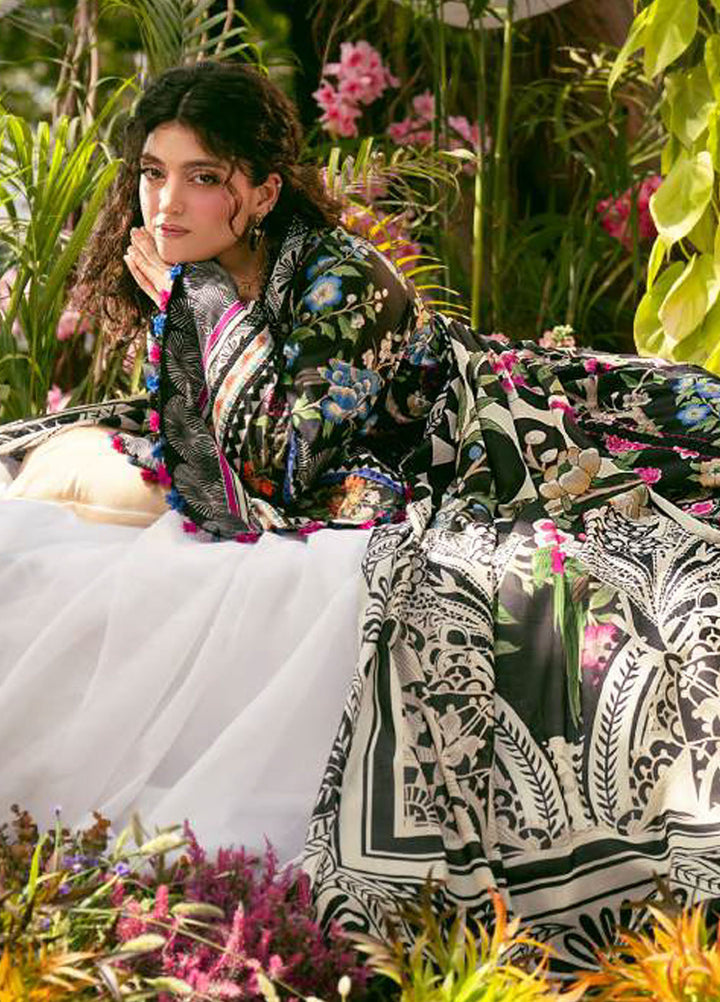 Elaf Printed Lawn Suits Unstitched 3 Piece EF25EP EPS-8 B - Summer Collection