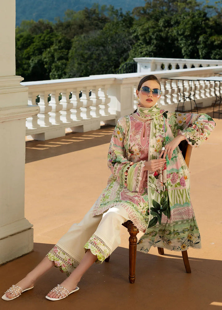 Elaf Printed Lawn Suits Unstitched 3 Piece EF25PL EPE-01 A - Summer Collection