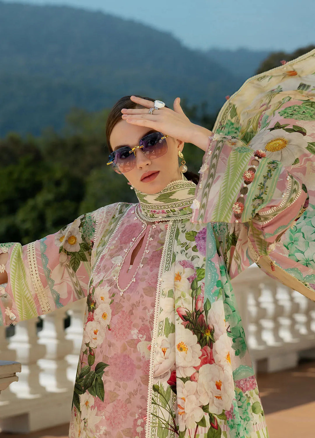 Elaf Printed Lawn Suits Unstitched 3 Piece EF25PL EPE-01 A - Summer Collection