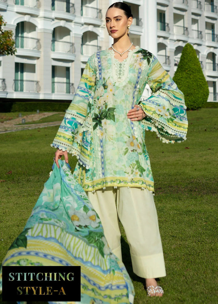 Elaf Printed Lawn Suits Unstitched 3 Piece EF25PL EPE-01 B - Summer Collection