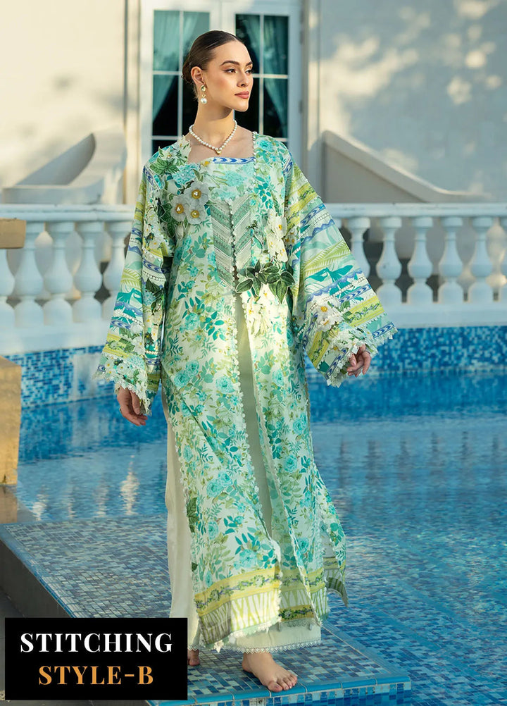 Elaf Printed Lawn Suits Unstitched 3 Piece EF25PL EPE-01 B - Summer Collection