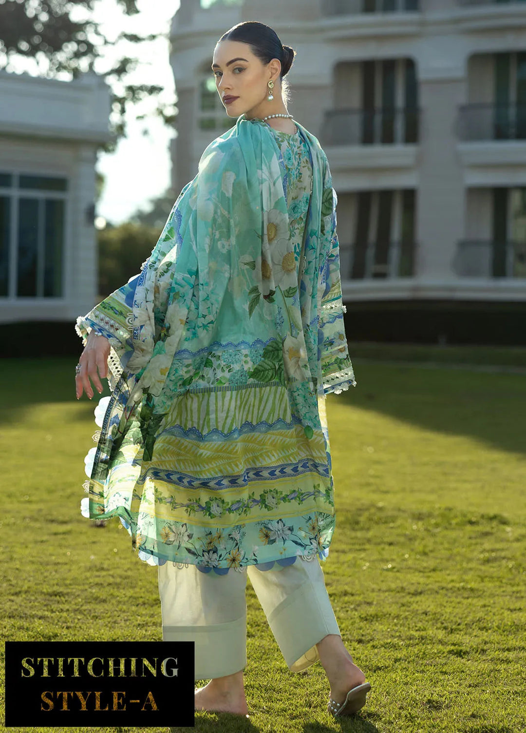 Elaf Printed Lawn Suits Unstitched 3 Piece EF25PL EPE-01 B - Summer Collection
