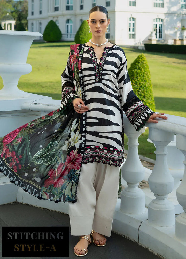 Elaf Printed Lawn Suits Unstitched 3 Piece EF25PL EPE-02 A - Summer Collection